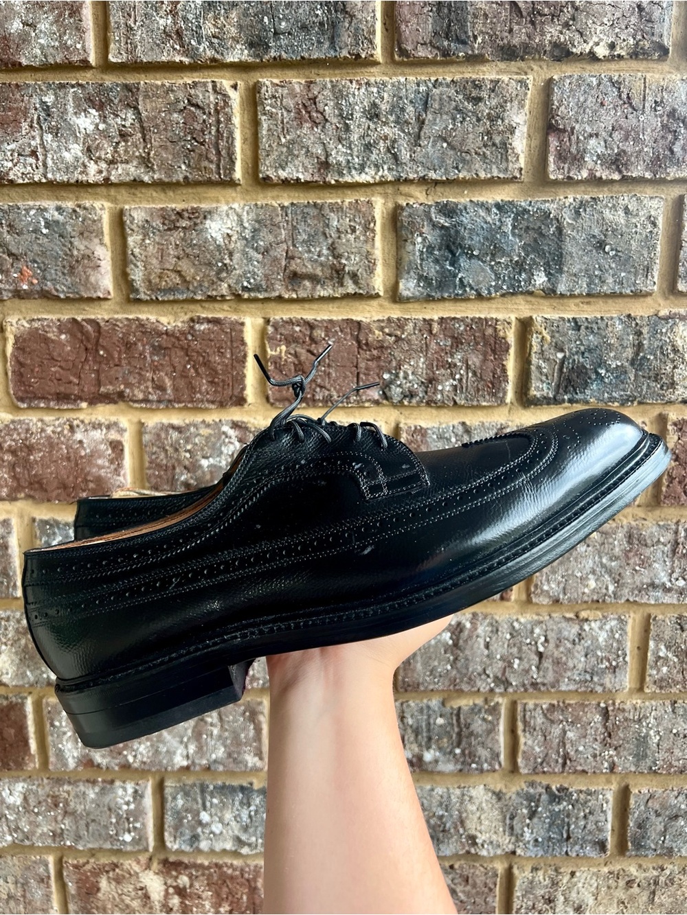 Johnston & Murphy Black Wingtip Dress Shoes